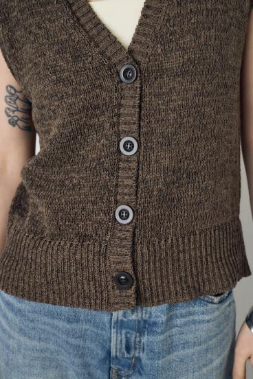 テープヤーンニットジレ 詳細画像