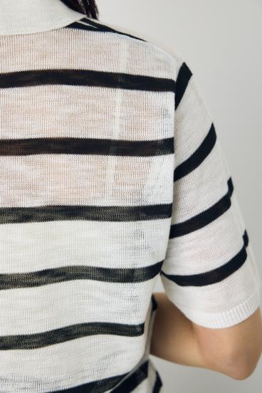 シアーポロニットトップス 詳細画像