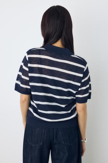 シアーポロニットトップス 詳細画像