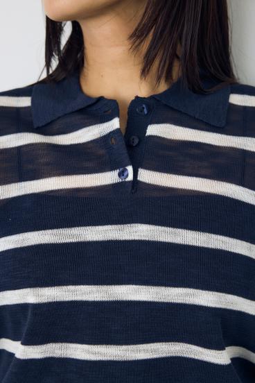 シアーポロニットトップス 詳細画像