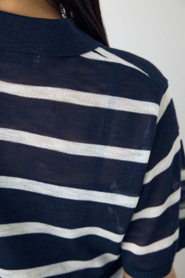 シアーポロニットトップス 詳細画像