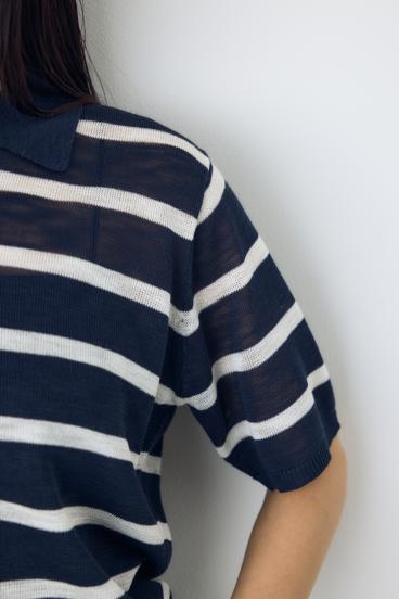 シアーポロニットトップス 詳細画像