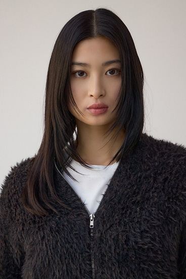 Wジップシャギーニットカーディガン