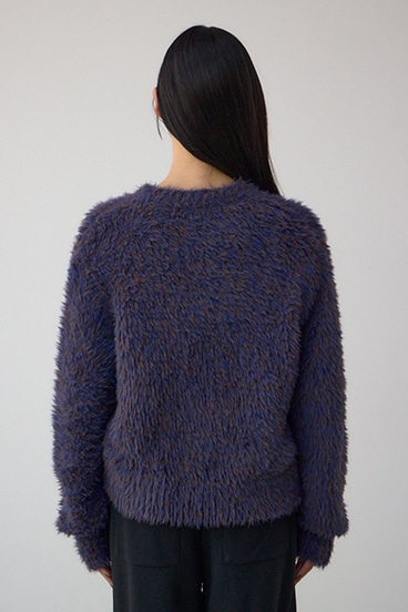 Wジップシャギーニットカーディガン 詳細画像