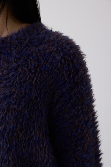 Wジップシャギーニットカーディガン 詳細画像