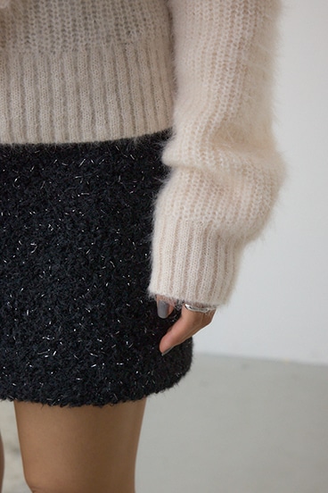 ボウタイデザインニットトップス 詳細画像