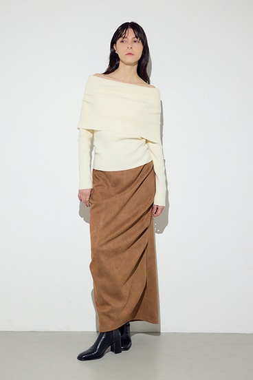 オフショルニットトップス 詳細画像