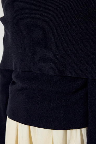 オフショルニットトップス 詳細画像