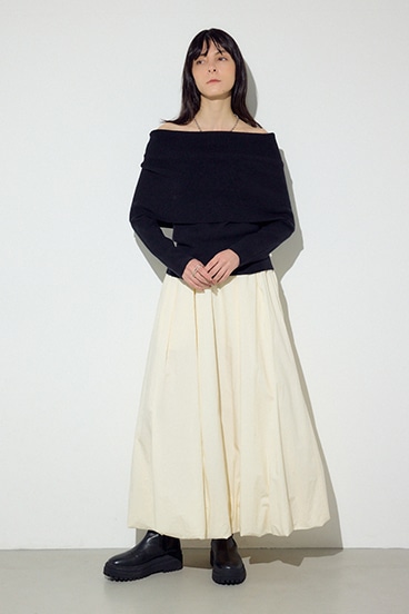 オフショルニットトップス 詳細画像