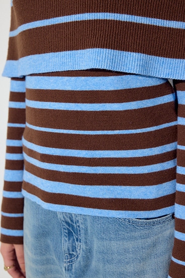 オフショルニットトップス 詳細画像