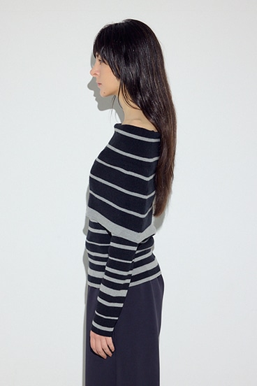 オフショルニットトップス 詳細画像