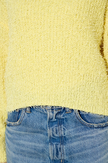 カールヤーンクルーネックニット 詳細画像