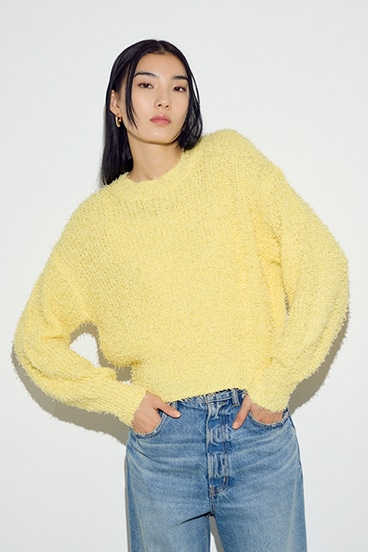 カールヤーンクルーネックニット