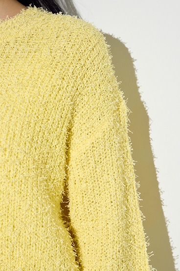 カールヤーンクルーネックニット 詳細画像