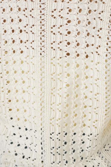 クロシェニットポロカラーカーディガン 詳細画像