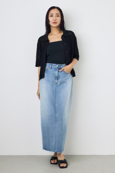 クロシェニットポロカラーカーディガン 詳細画像