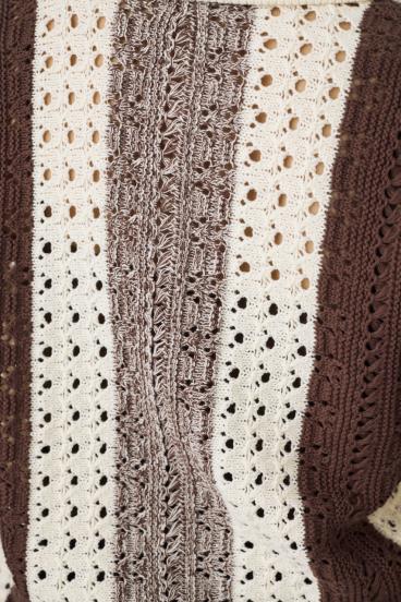 クロシェニットポロカラーカーディガン 詳細画像