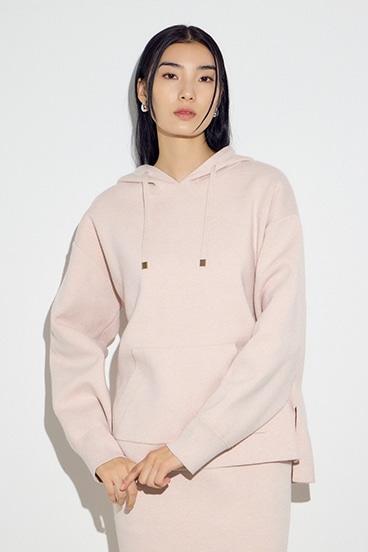 スウェッターニットパーカー