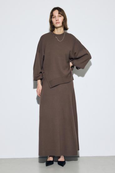 フレアニットロングスカート 詳細画像