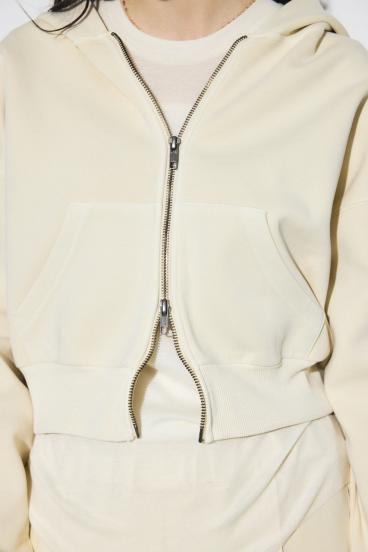 ピグメントダブルジップフーディー 詳細画像