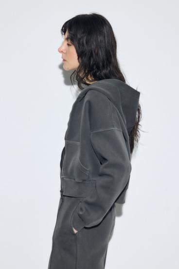 ピグメントダブルジップフーディー 詳細画像