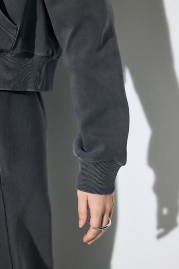 ピグメントダブルジップフーディー 詳細画像