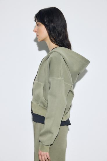 ピグメントダブルジップフーディー 詳細画像