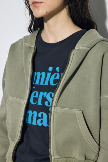 ピグメントダブルジップフーディー 詳細画像