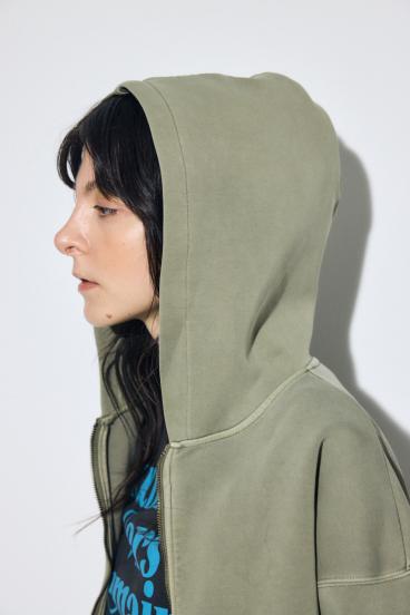 ピグメントダブルジップフーディー 詳細画像