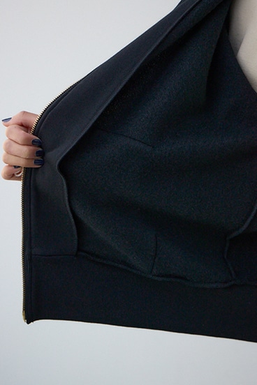 裏起毛Wジップアップフーディー 詳細画像