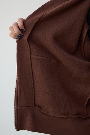 裏起毛Wジップアップフーディー 詳細画像