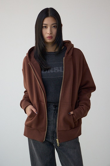 裏起毛Wジップアップフーディー 詳細画像