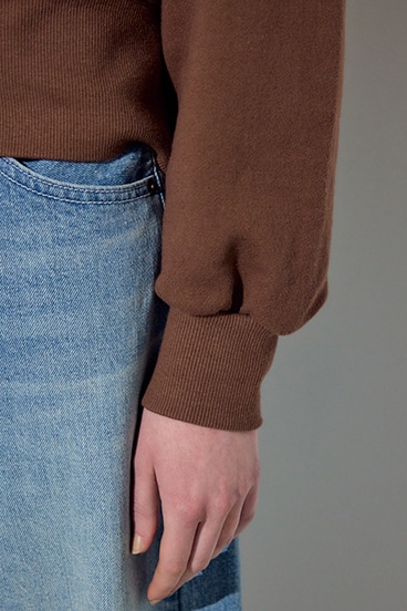 バイカラーレースクルーネックスウェット 詳細画像