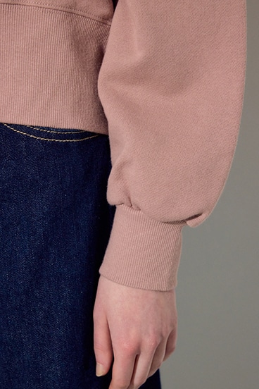 バイカラーレースクルーネックスウェット 詳細画像