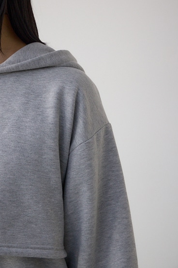 レイヤード風裏起毛フーディーワンピース 詳細画像