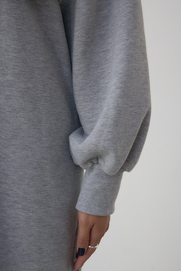 レイヤード風裏起毛フーディーワンピース 詳細画像