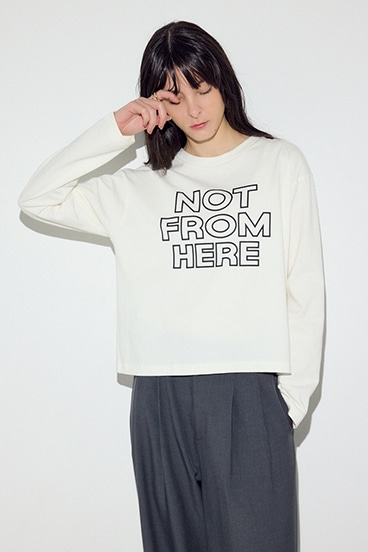 NOT FROMロゴロングTシャツ 詳細画像