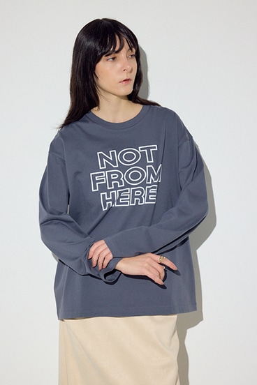 NOT FROMロゴロングTシャツ 詳細画像