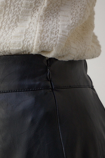 フェイクレザーハンカチーフヘムスカート 詳細画像