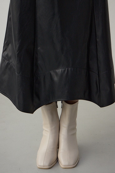 フェイクレザーハンカチーフヘムスカート 詳細画像
