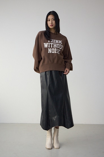 フェイクレザーハンカチーフヘムスカート 詳細画像