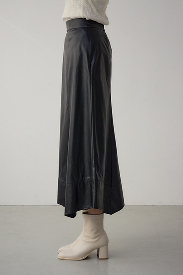 フェイクレザーハンカチーフヘムスカート 詳細画像