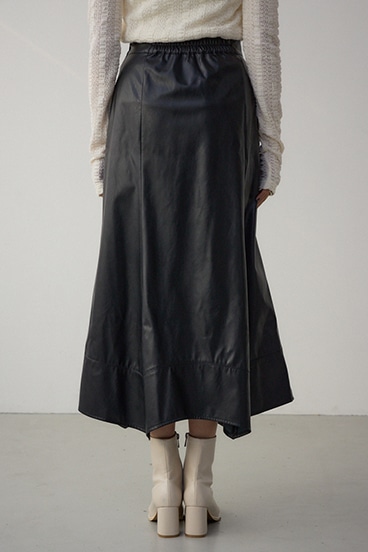 フェイクレザーハンカチーフヘムスカート 詳細画像