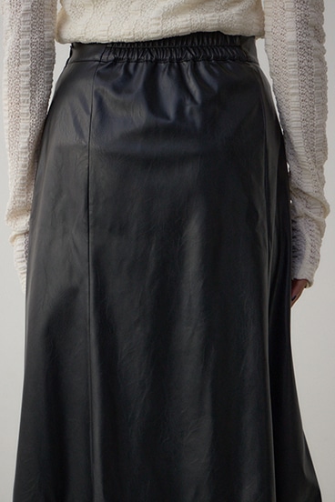 フェイクレザーハンカチーフヘムスカート 詳細画像