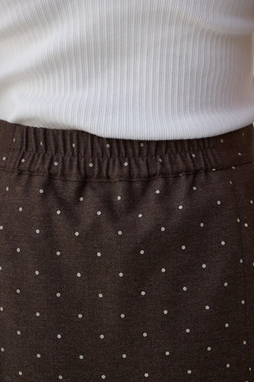 ドット柄ハンカチーフヘムスカート 詳細画像