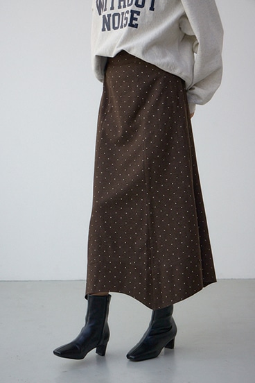 ドット柄ハンカチーフヘムスカート