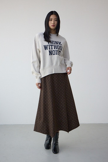 ドット柄ハンカチーフヘムスカート 詳細画像