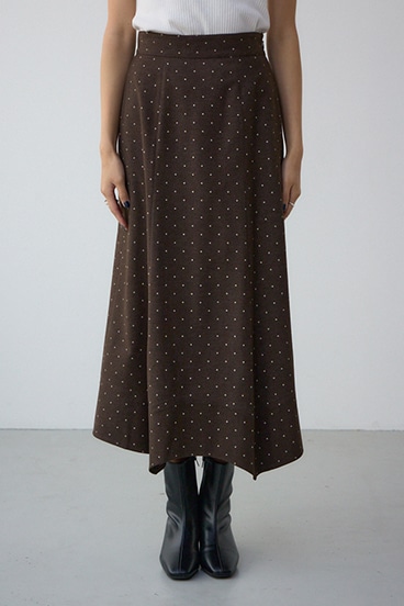 ドット柄ハンカチーフヘムスカート 詳細画像