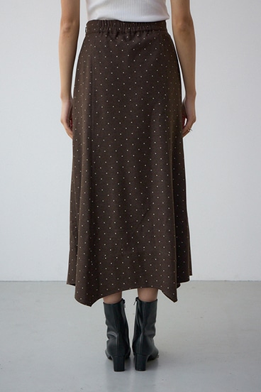 ドット柄ハンカチーフヘムスカート 詳細画像