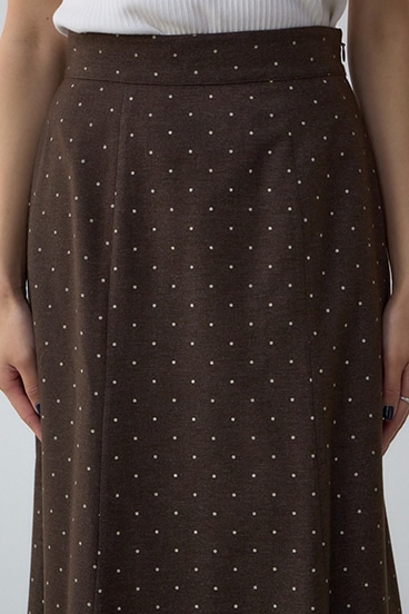 ドット柄ハンカチーフヘムスカート 詳細画像